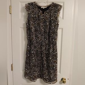 LOFT Floral cap sleeve dress Large